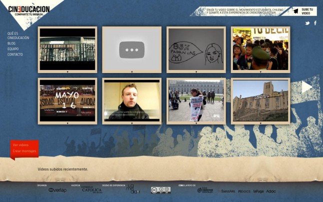 Screenshot for project Cineducación (English: film-education)